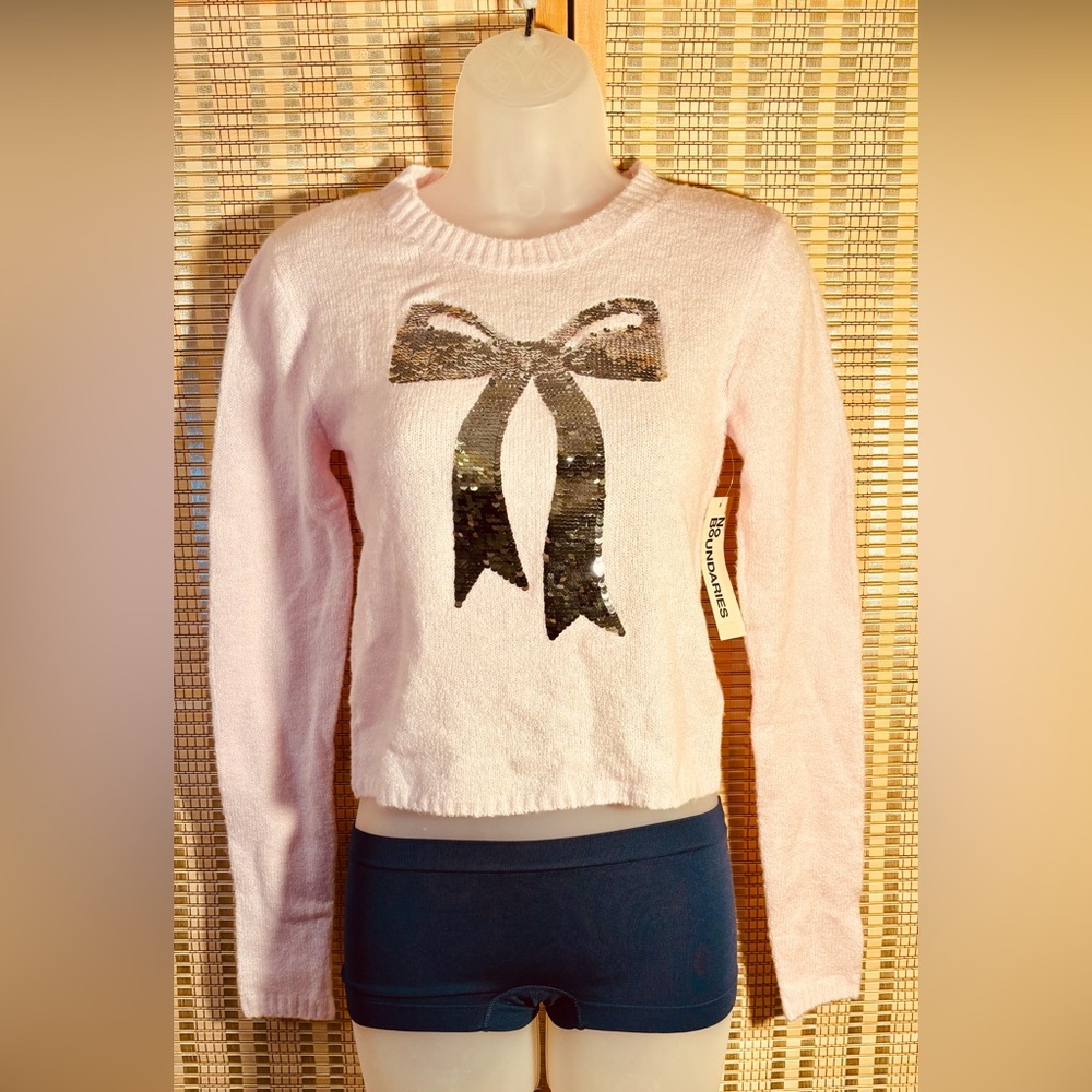 No Boundaries Extra soft pink fuzzy sweater top - Picture 6 of 10